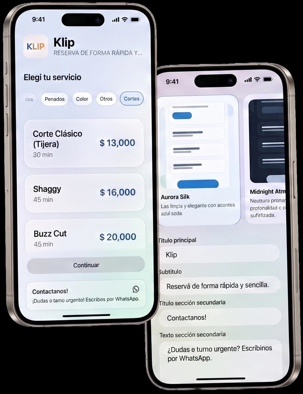 Klip en varios dispositivos con interfaz personalizable